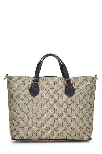 Gucci, Black CS Supreme Canvas Bee Tote Small, Black