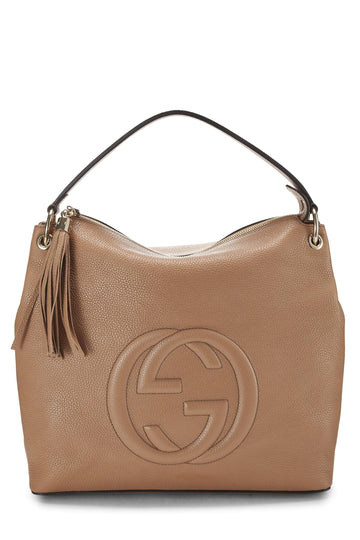 Gucci, Brown Leather Convertible Soho Hobo Large, Brown