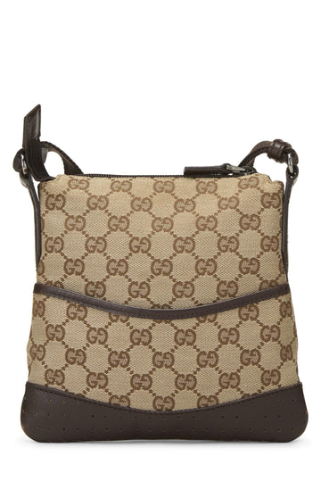 Gucci, Original CS Canvas Perforated Messenger Small, Brown