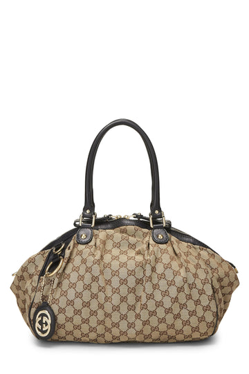 Gucci, Black Original CS Canvas Sukey Boston, Black