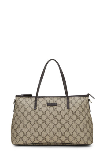 Gucci, Original CS Supreme Canvas Zip Tote, Brown