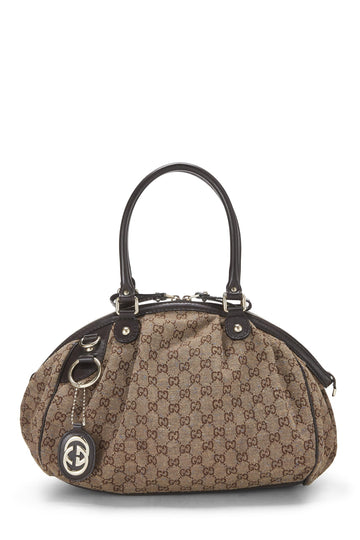 Gucci, Original CS Canvas Sukey Boston, Brown