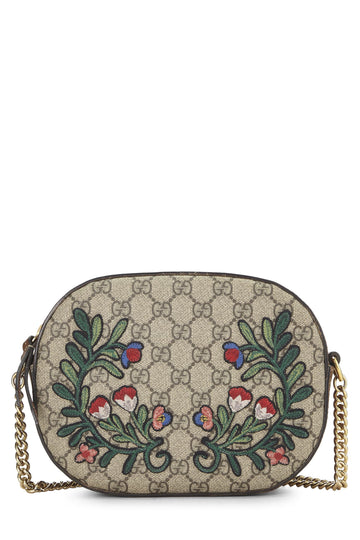 Gucci, Original CS Supreme Canvas Floral Crossbody Bag Mini, Brown