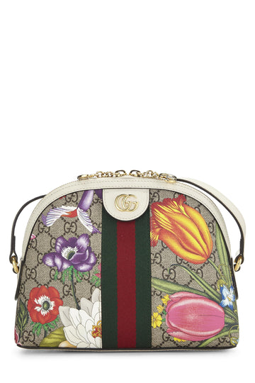 Gucci, Original CS Supreme Canvas Ophidia Dome Shoulder Bag Small, White