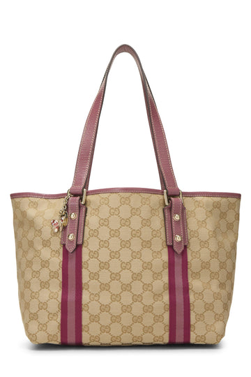 Gucci, Pink Original CS Canvas Jolicoeur Tote Small, Pink