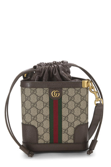 Gucci, Original CS Supreme Canvas Ophidia Bucket Bag Small, Brown