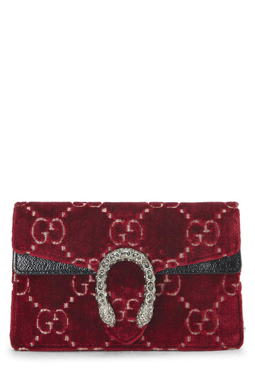 Gucci, Burgundy CS Velvet Dionysus Shoulder Bag Mini, Red