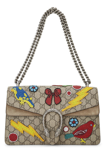 Gucci, Original CS Supreme Canvas Embellished Dionysus Shoulder Bag Small, Brown