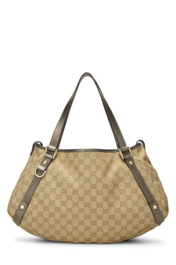 Gucci, Grey Original CS Canvas Abbey Tote, Grey