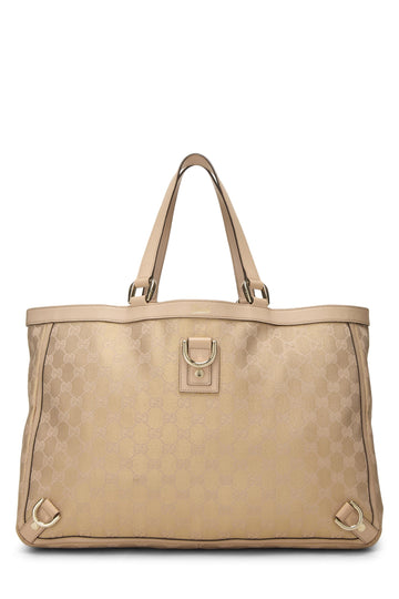 Gucci, Pink Lurex Original CS Canvas D-Ring Abbey Tote XL, Pink