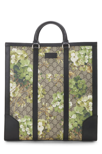 Gucci, Green CS Supreme Coated Canvas Blooms Tote Large, Green