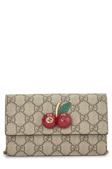 Gucci, Original CS Supreme Canvas Cherry Convertible Clutch Mini, Red