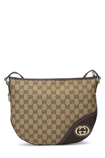 Gucci, Brown Original CS Canvas Britt Messenger, Brown