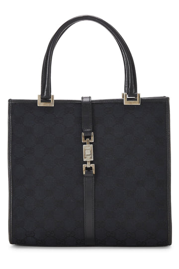 Gucci, Black Canvas Jackie Handbag, Black