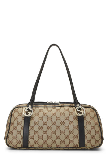 Gucci, Black Original CS Canvas Twins Boston Bag, Black