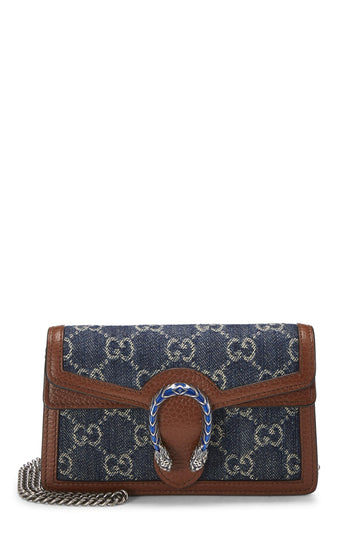 Gucci, Blue CS Denim Dionysus Shoulder Bag Mini, Blue