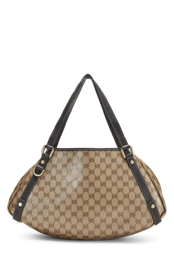 Gucci, Original CS Crystal Canvas Abbey Tote, Brown