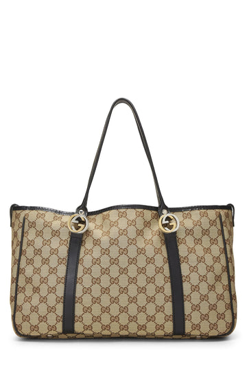Gucci, Black Original CS Canvas Twins Tote, Black