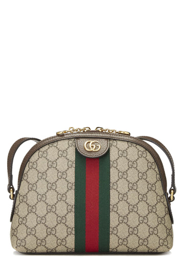 Gucci, Original CS Supreme Canvas Ophidia Shoulder Bag Small, Brown