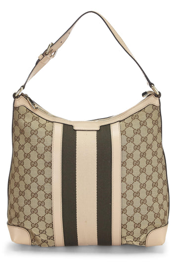 Gucci, Original CS Canvas Vintage Web Hobo Medium, Pink