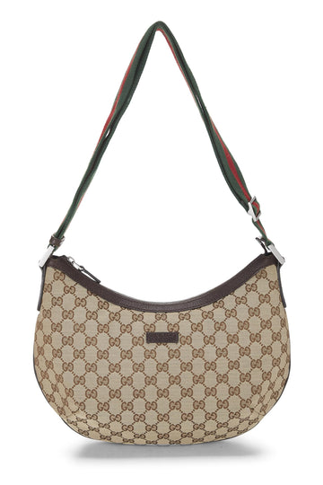 Gucci, Original CS Canvas Web Round Messenger, Brown