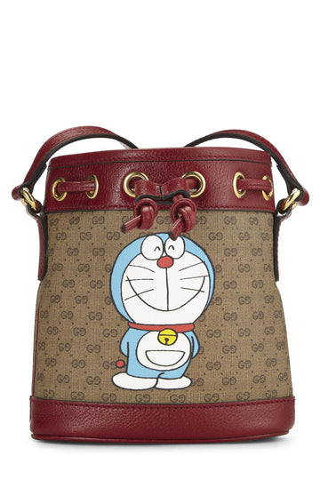 Gucci, Doraemon x Gucci Coated Canvas Bucket Bag Mini, Red