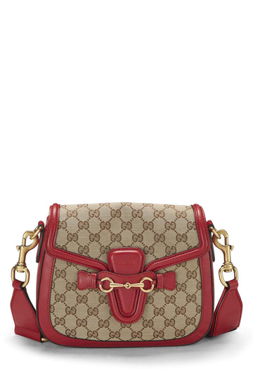 Gucci, Red Original CS Canvas Lady Web Shoulder Bag Small, Red