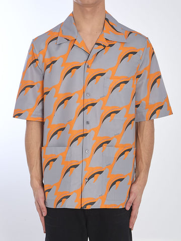 GUCCI Dolphin Print Short-Sleeved Shirt - Size IT 48
