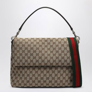 Gucci Gg Medium Shoulder Bag With Web Strap Men
