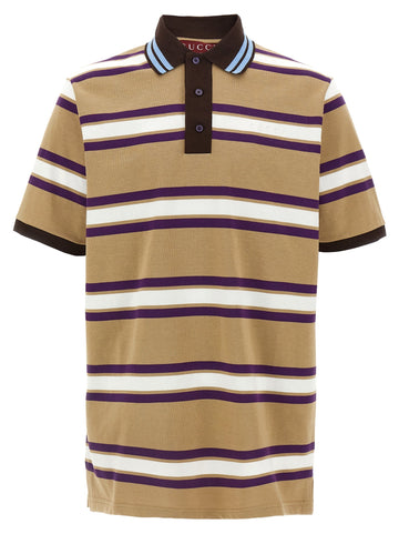 Gucci Men Embossed Logo Polo Shirt