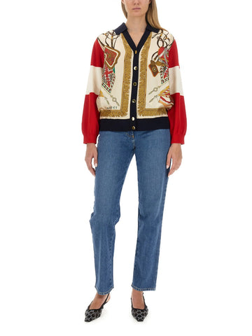 Gucci Women Extra Fine Wool Cardigan With Print
