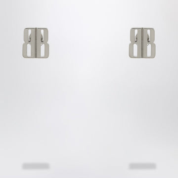 Balenciaga Nano Xs Silver Stud Earrings Women