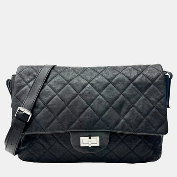Black Leather Reissue Shoulder Bag