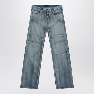 Balenciaga Light Washed Wide-Leg Blue Jeans Men