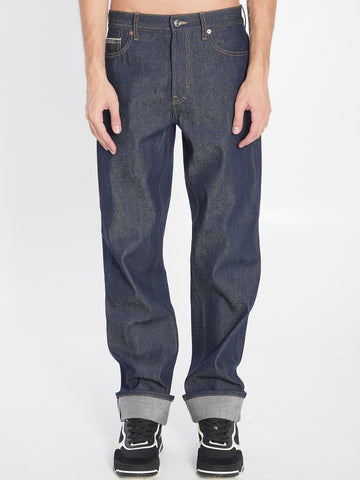 GUCCI Denim Trousers with Hem Details - Size 32