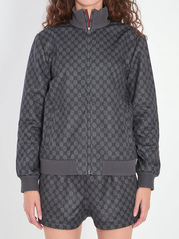 GUCCI Printed Technical Sweatshirt with Stand Collar - Size M