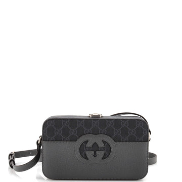 Padlock Interlocking G Crossbody Bag EC Coated Canvas and Leather Mini