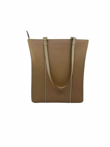 BURBERRY Camel Leather Solid Handbag