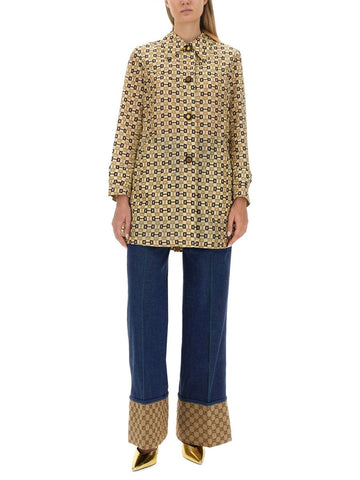 Gucci Women Gucci Horsebit Print Coat