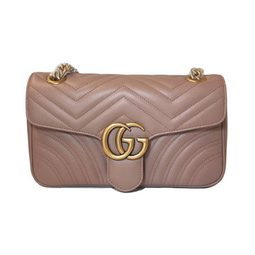 Gucci EC Marmont Small Dusty Pink Leather Women's Shoulder Bag 443497 DTDIT 5729