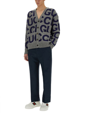 Gucci Men Cardigan With Gucci Inlay