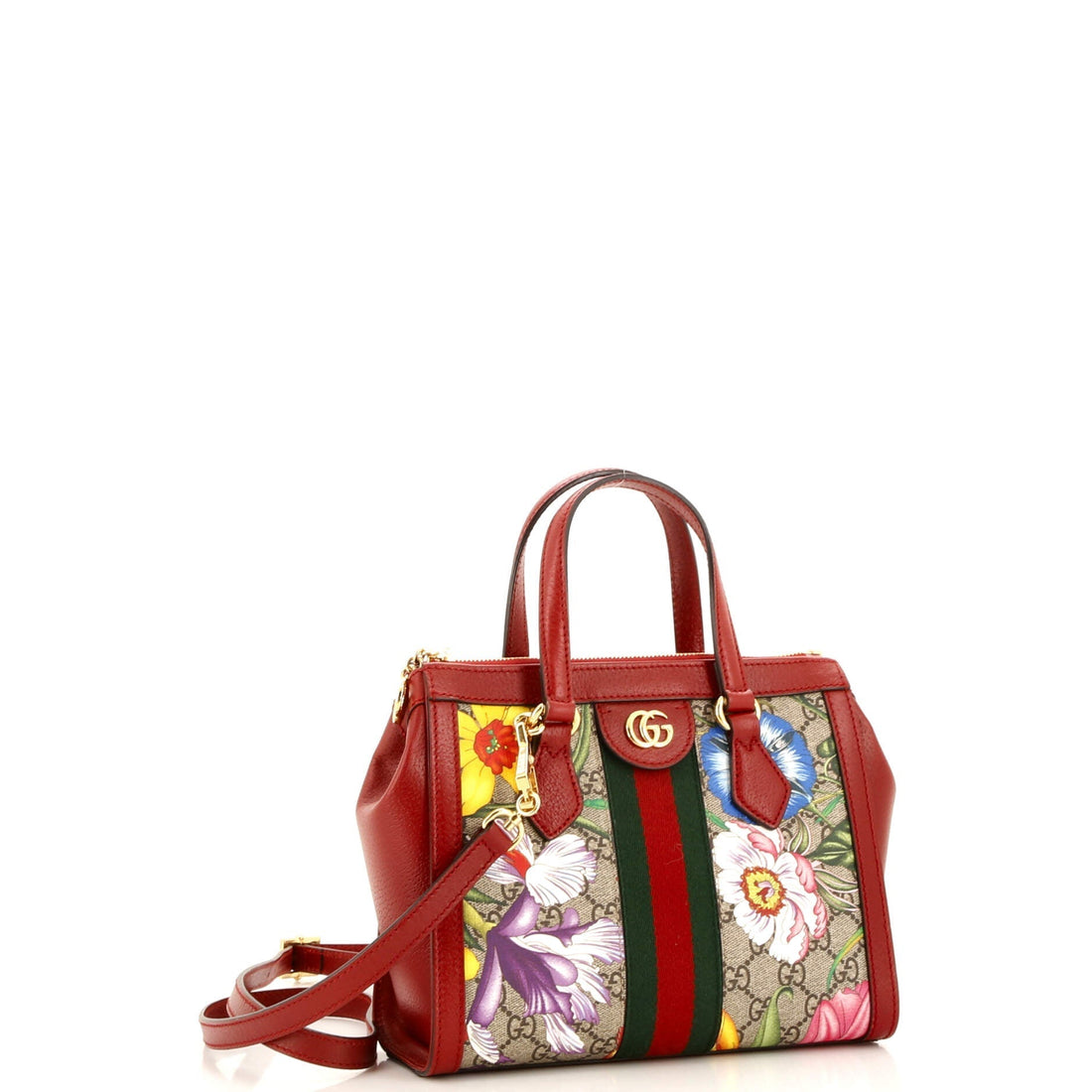 Ophidia Top Handle Tote Flora EC Coated Canvas Small