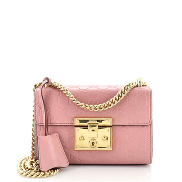 GUCCI Padlock Shoulder Bag Guccissima Leather Small