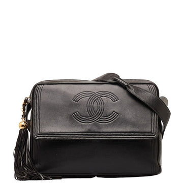 Chanel Coco Fringe One-Shoulder Bag Black Leather  Chanel