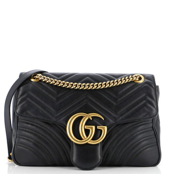 EC Marmont Flap Bag Matelasse Leather Medium