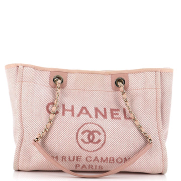 CHANEL Deauville Tote Mixed Fibers Small