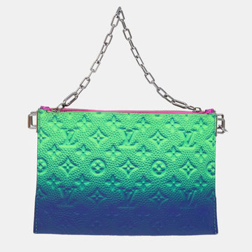 Multicolour  Taurillon Illusion Trio Pouch Shoulder Bag
