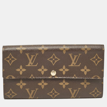 Brown Monogram Canvas Sarah Wallet