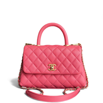 Chanel Coco Handle Small - Caviar Quitled Pink Gold Hardware Series 27