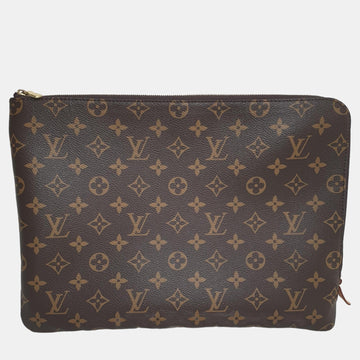 Brown Monogram Canvas Etui Voyage MM Clutch Bag
